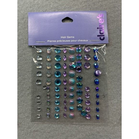Claire's Hair Gems Lot Of 3 Rhinestone & Mermaid & Shapes Stickers Peel & Stick - Picture 4 of 5